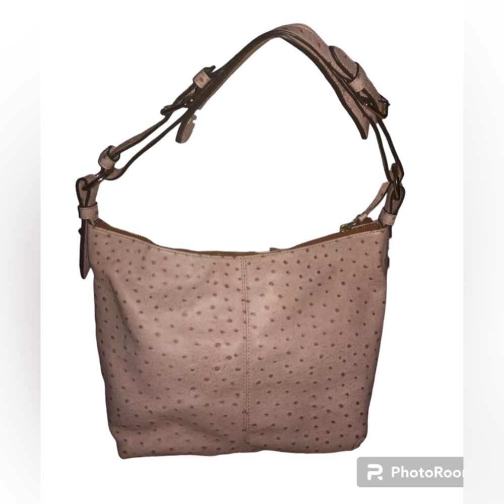 Dooney & Bourke Pink Ostrich Mary Hobo GUC - Picture 6 of 14